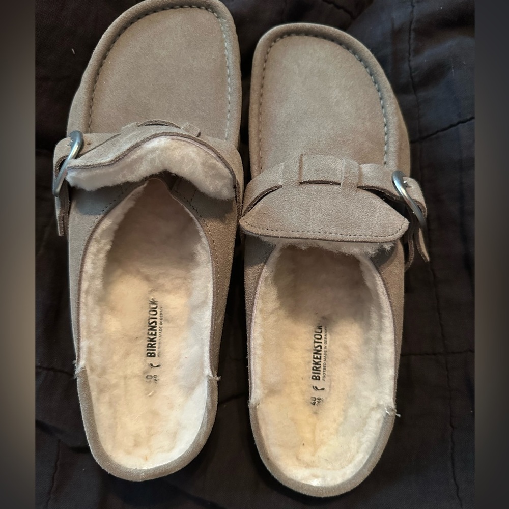Birkenstock Buckley Shearling Stone Coin EU 40